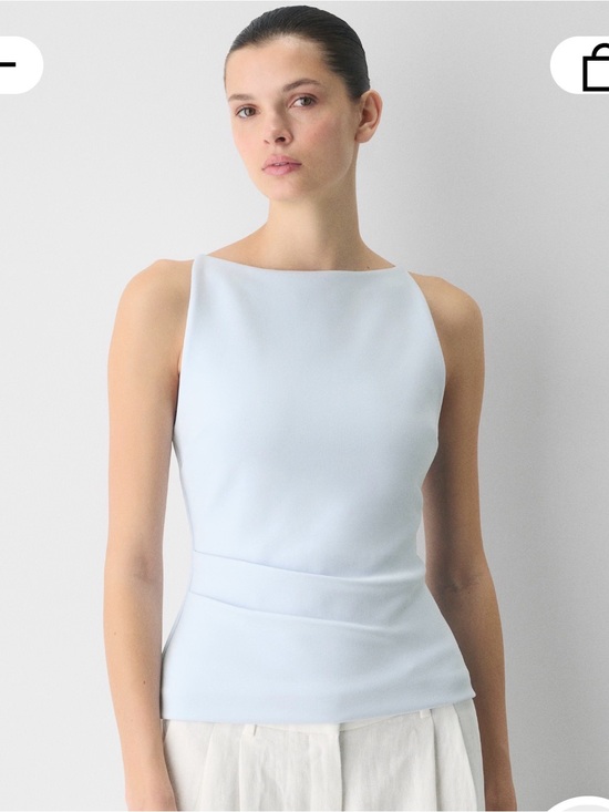 Aritzia Tops - Babaton Light Blue Boatneck Sleeveless Top